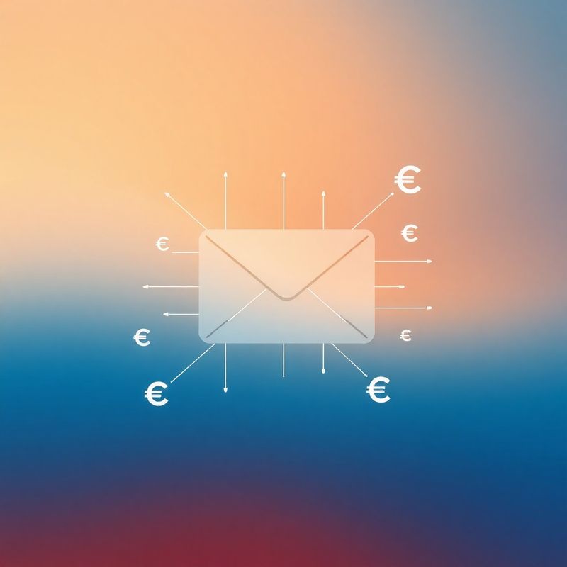 Apstraktna gradijentna ilustracija tjednog newslettera s euro simbolima